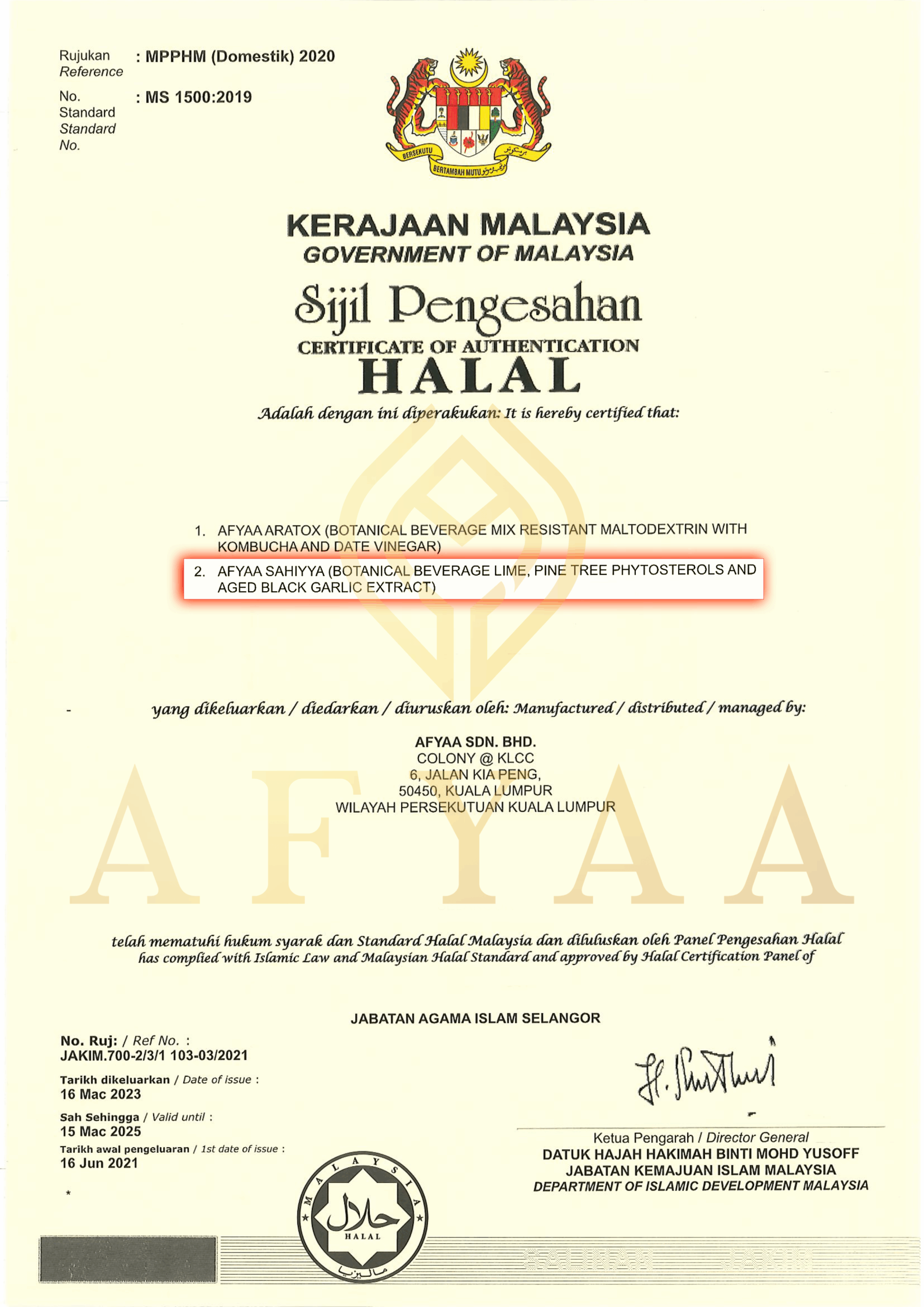 Pensijilan HALAL JAKIM